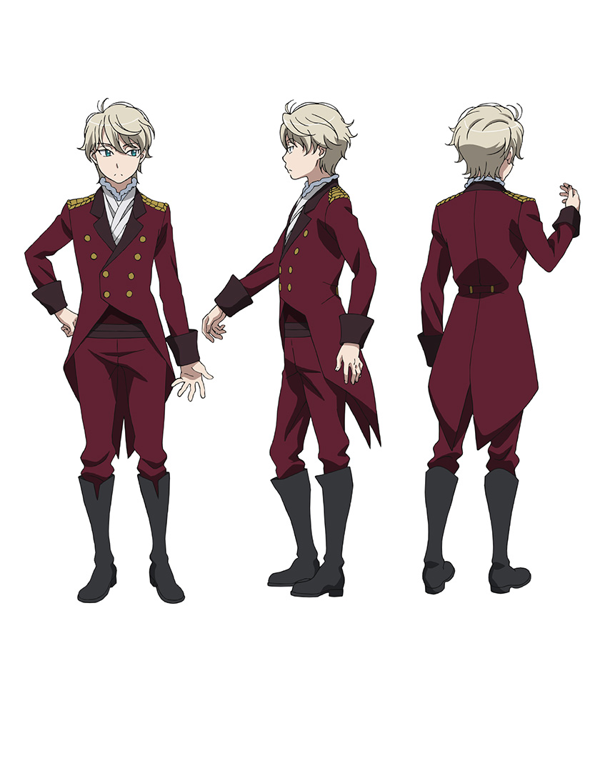 A character from aldnoah zero wearing a black trenchcoat (that